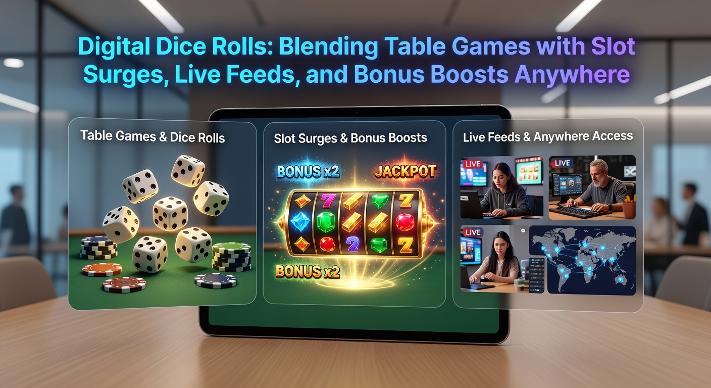Mobile screen showing a live dice roll transitioning into a slot bonus round with surging multipliers and bonus boosts activating on a handheld device