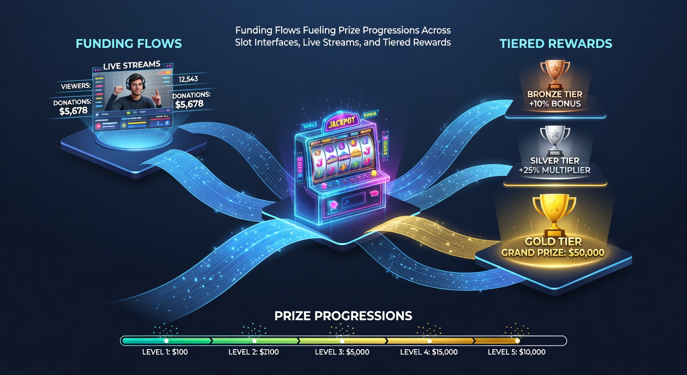 Diagram illustrating how deposits progress through slot interfaces into live streams and accumulate toward higher VIP reward tiers