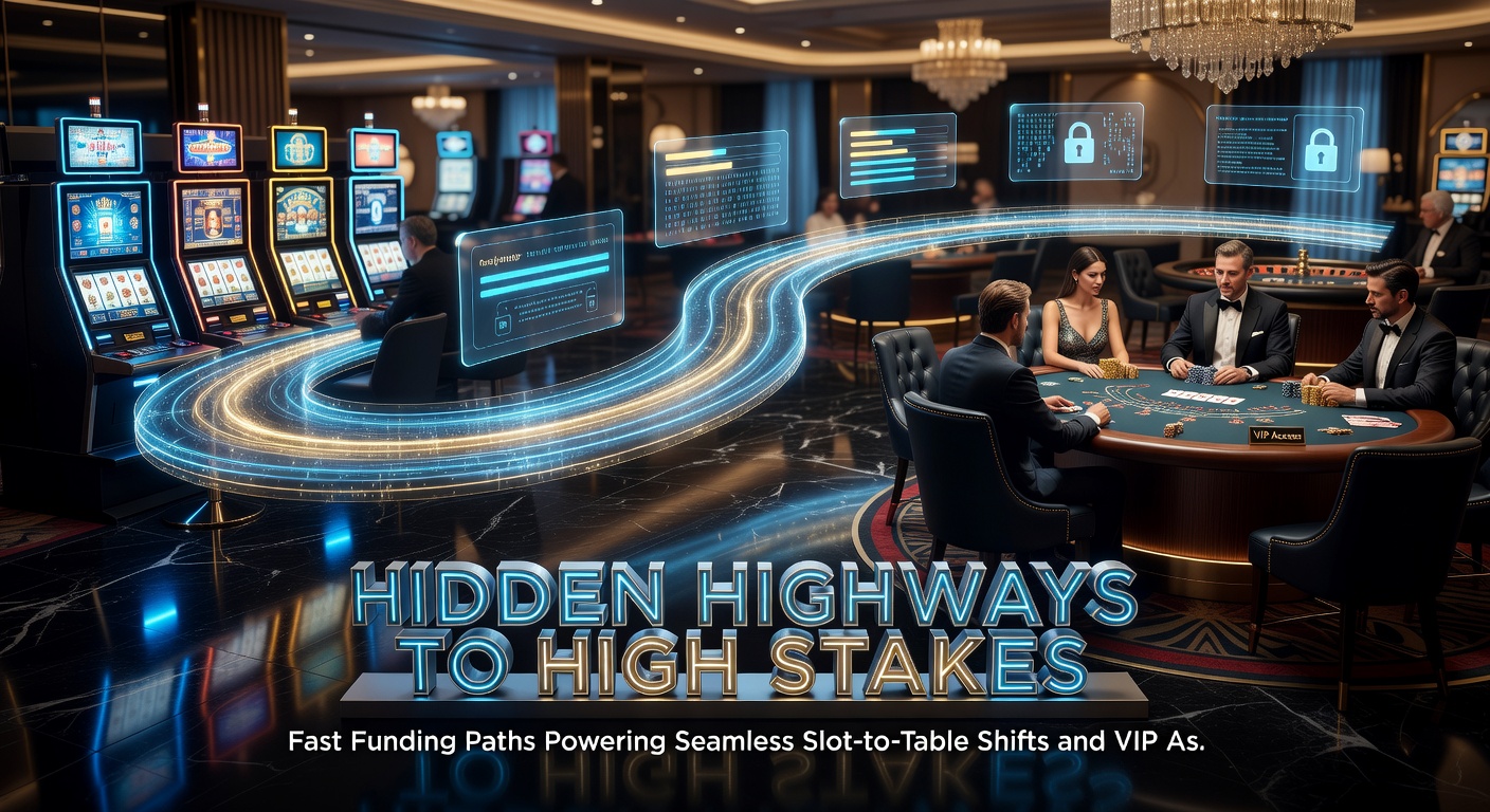 Visualization of VIP ladder ascent with fast funding streams connecting slot games to exclusive high-stakes tables