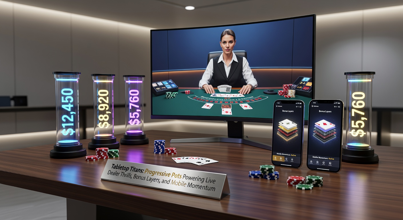 Layered bonus features on a mobile live dealer interface displaying progressive pots, free bet tokens, and multiplier trails